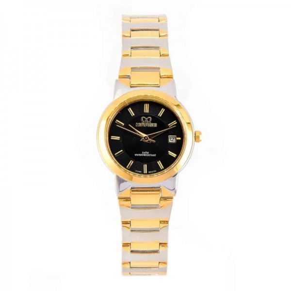 Mirage 7390 Silver Gold Black Dial Lady LDBTGBA